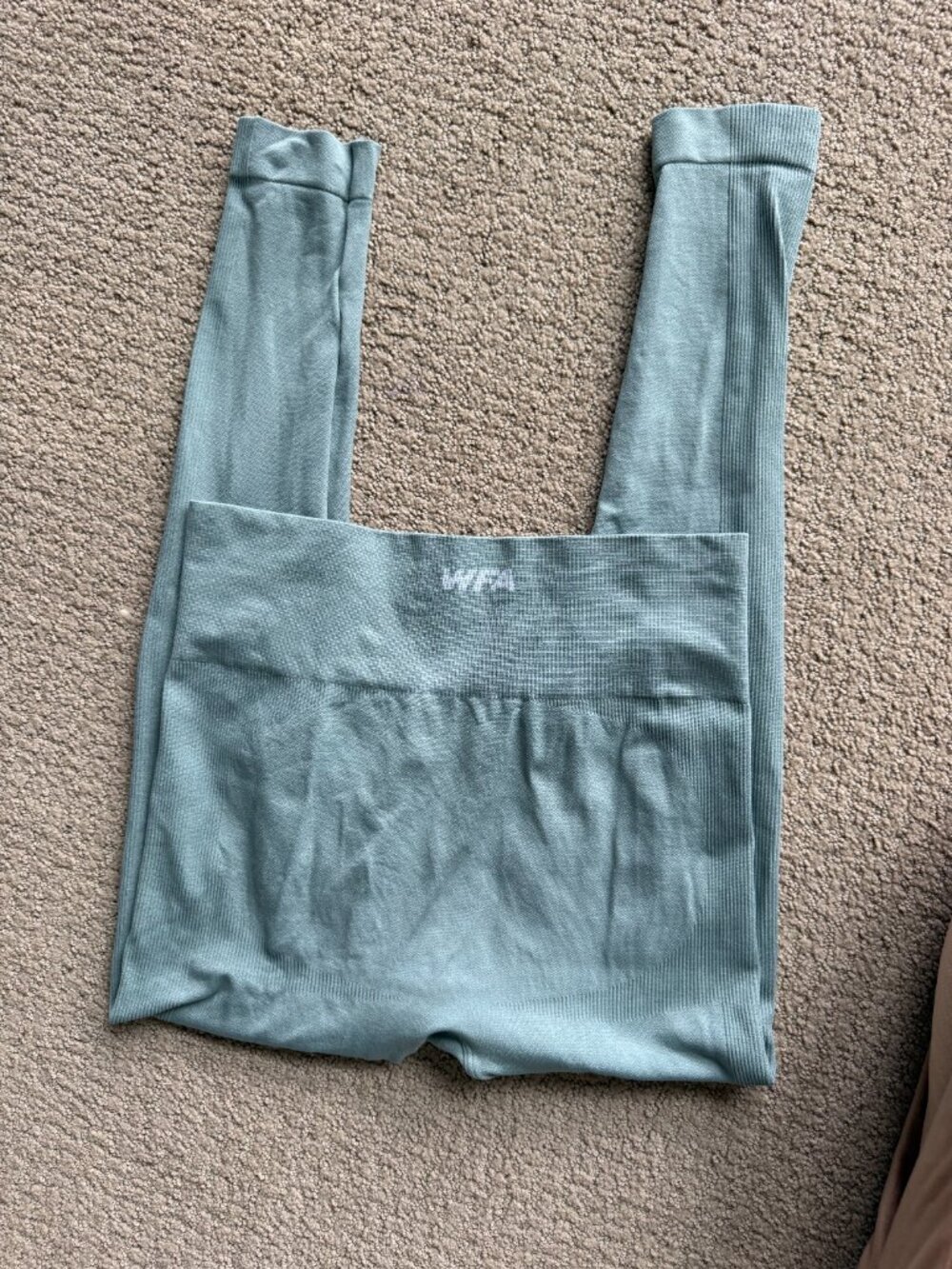 White Fox Active Slate Teal Seamless High-Rise Leggings M